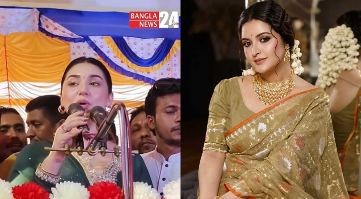 বিএনপির অনুষ্ঠানে অপু বিশ্বাস, ধুয়ে দিলেন পরীমণি